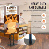 Poster Stand, Adjustable Height Up to 75", Double-Sided Heavy Duty Pedestal Sign Holder, Floor V952-HBJJSDZ475YCPRZ6SV0