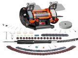 Jewelry Polisher, Bench Grinder Polishing & Buffing Machine, 3590RPM Bench Lathe Polisher with 1 V952-STPGJ32850RPMUEBNV3