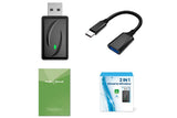 Wireless Adapter Auto Connect USB Dongle Compatible with Wired Carplay 2 in 1 Carplay V1263-JX-6370