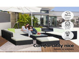 Gardeon 13-Piece Outdoor Sofa Set Wicker Couch Lounge Setting 11 Seater FF-SOFA-BK-13PC-ABDEE-N