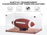 Wooden Base Baseball Holder Display Case with Stand and Lid Acrylic Clear Box UV Protected V1294-YM0901-H48386