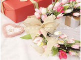Tulip Wreath Tulip Decorative Wreath Artificial Tulip Wreath Decorative Flower Wreath V1294-YM0715-211028LS02