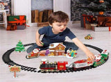 Christmas Train Set with Sounds Lights Electric Rail Car Toy Mini Train Toy Set for Christmas V1294-YM0715-10324230