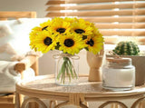 Sunflowers Artificial Flowers with Vase,Fake Flowers Bouquet for Sunflower Decor,Sunflower Kitchen V1188-CYX-LHJ-505