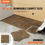 VEVOR Carpet Tiles Reusable, 20"x 20"Carpet Squares With Padding Attached, Soft Padded Carpet Tiles, V952-KCXFKDT2020YPI6HYV0