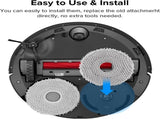 4 Pack Microfiber Mop Cloths for Q Revo, Qrevo MaxV, Qrevo S, Qrevo Pro, Qrevo Slim Qrevo S5V Robot V1258-DP02-C-1208