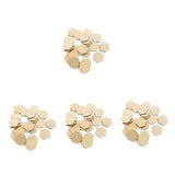 Beech Wooden Hexagon Cutouts Beige for Creative Handcrafts 400Pcs V1366-AZ2-W-13540