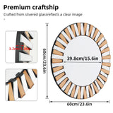 P&P Silver and Tawny Round Sunburst Mirror with Beveled Glass, Decorative Wall Accent V767-JJ-XM962-M-V1