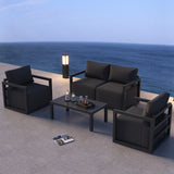 Alfresco Serenity Outdoor Lounge Set White V264-OTF-543A-WHE-5PC