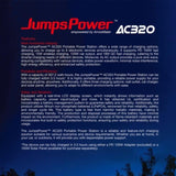 320W Portable Power Station JumpsPower Wireless Battery Charger 307Wh LED Light V274-VE-JP-PPS-AC320