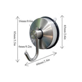 2Pcs Heavy Duty Vacuum Suction Cup Hooks Shower Holder Towel Rack No Drilling 304 Stainless Steel V1192-AZ-W-30956