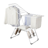 Floor-Standing Folding Wing-Shaped Drying Rack-White V1161-106863