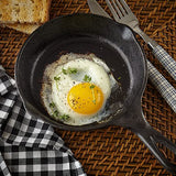 Cast Iron Mini Skillet, 16cm Durable Frying Pan for Eggs, Pancakes, BBQ, Camping, Serving & Everyday V1189-WXF-260203-00413
