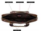 Black Men's Vintage Genuine Leather Briefcase 14 Inch Laptop Messenger Bag Business Shoulder Satchel V888-ELOSUNG38512
