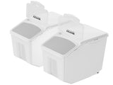 Ingredient Storage Bin, 2 x 15L Dispenser Bin with 2 Measuring Cups, Attachable Casters and Airtight V952-ZMXMX215L2CHMATLFV0