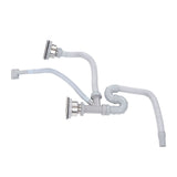 Kitchen Sink Drainer Pipe Stainless Steel S Bent with Double Drains Sewer Pipe Set for Bathroom Home V1294-YM0512-3112220081811