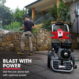 JET-USA 4800PSI Petrol Powered High Pressure Washer, w/ 30m Hose and Drain Cleaner - CX630 V219-PRWPTLJETC630-KIT