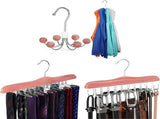 TOPIA HANGER Cedar Wood Hoodie Storage, Tie Rack, Belt Hanger, 360&degSwivel Hanger V1258-DP02-F-240