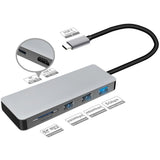 INTACT 9822T USB-C 7-in-1 Multifunction Adapter HDMI/USB3.0*1/USB2.0*2/SD/TF/USB-C PD V28-ELEINT9822T