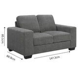 Brooks 2 Seater Fabric Sofa Elephant Grey V195-BROOKS-2S