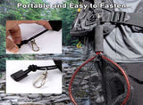 Fly Fishing Net with EVA Handle, Ice Landing Nets CNC Aluminum Alloy Frame, Rubber Coated Mesh Trout V1259-DP01-A-1464