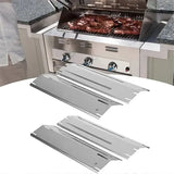 Adjustable BBQ Gas Grill Heat Plates Stainless Steel Replacement Set for Most Grills Outdoor Cooking V1189-LC-HW-00461