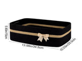 Large Woven Storage, Holiday Gift Storage with Handles for Living Room Shelves, Bow V1189-LWWAL-20260401-07078