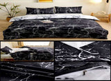 4-Piece Black Silhouette Printed Soft-Touch Brushed Bedding Set for 1.5M Bed 175 x 220 CM Duvet V888-ELOSUNG49419