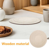 2Sets Khaki Wooden Pottery Tool Set with Circle Cutting Guide for Precision Clay Sculpting V1366-AZ2-W-21007