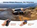 Electric Winch, 5400 kg Load Capacity, 12V DC Truck Winch with 9.1 mm x 23 m Synthetic Rope, V952-HCSDDJP120000Z8JO001V9