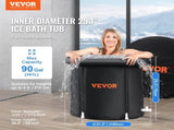 Ice Bath Tub, 80 cm Long Cold Water Therapy Tub for Athletes, Portable Outdoor Ice Barrel V952-YCQHK75800008A5T6V0