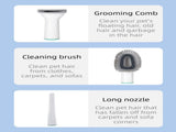7-in-1 White Multifunctional Pet Grooming Vacuum Kit - Dog Cat Home Barber Shop & Low Noise Shedding V888-ELOSUNG49128