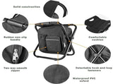 Backpack Stool Cooler Chair Heavy Duty 400 LBS Max Load Portable Lightweight Stool Backpack Folding V1370-AZ4-01230