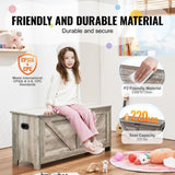 VEVOR Kids Toy Storage Bench Wooden Toy Box Chest 38.98 x 15.55 x 18.9 in Gray V952-XTETCWDWHLBC7BJJOV0