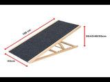 Foldable Dog Pet Ramp Adjustable Height Dogs Stairs for Bed Sofa Car 100cm V63-840351