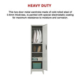 Single-Door Metal Tall Cabinet Shelf Storage for Home Office Gym V63-844441