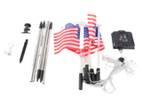 Solar US Flag Lights Red White Blue 8 Modes Independence Day Decor V1294-YM0901-3115250025211