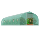 Walk-in Tunnel Greenhouse, 29.5x9.8x6.6 ft Hoop House Greenhouse Tunnel, Peaked Roof Plant Hot House V952-SDXWS30X10X7FTY13V0