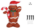 4.92ft Christmas Inflatable Gingerbread Man Cute Rapid Inflation Blow Up Gingerbread Man for Garden V1294-YM0901-3115230113513