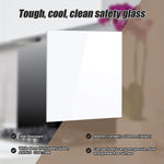 Toughened 90cm x 70cm White Glass Kitchen Splashback V63-828801