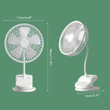 Clip On Fan Portable Rechargeable 720&deg Rotation Quiet Stroller Fan Sturdy Clamp Mini Desk Fan for V1294-YM0523-10344433
