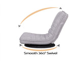 Artiss 4PCS Swivel Floor Chair 360 Adjustable Foldable Lounge Seat Floor Sofa Chair Grey FLOOR-SBL-03LIN-GYX4