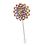 Outdoor 3D Windmill Colourful Exquisite Metal Wind Spinner with Ground Stake for Parks Lawn Yard V1294-YM0901-3111230149711