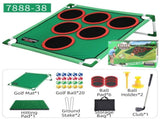Indoor/Outdoor Golf Hitting Target Game Mat with Stand & Storage Bag - Family Fun Interactive Sports V888-ELOSUNG42441