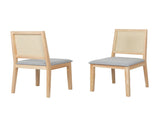 Levede 2x Rattan Dining Chair Solid Wood Lounge CH1141-2-NT