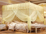 Luxury PrincessThree Side Openings Post Bed Curtain Canopy Netting Mosquito Net Bedding V1294-YM0901-JY19727-03