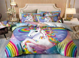 Unicorn Rainbow Sorrento Charm Quilt / Doona / Duvet Cover set V745-AQ043732E3