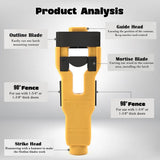 Door Lock and Latch Installation Tool Kit with Hole Saw, Mortise Template and Chisel Guide for V1341-ZY-ZYAEAY3R-BLUE
