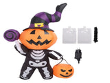 Inflatable Ghost Decoration with LED Lights Water Resistant Cute Blow Ups Skeleton Decor for Yard V1294-YM0901-3115240073212