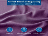 4 Piece Hotel Bamboo Cooling Sheet Set -Ultra Soft 2000TC Breathable Bed Sheets Set with 37 V1317-ZXW9-AUQ-4JT-ZI